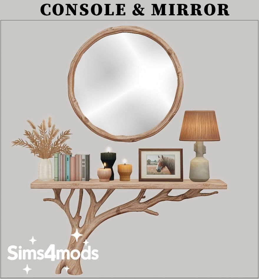 Скриншот мода Сет из консоли и зеркала Handcrafted Console & Mirror
